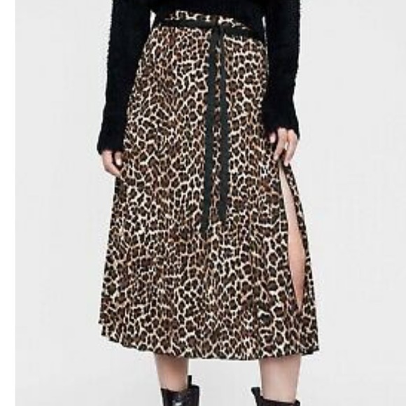 NWT Zara size small cheetah skirt with back slit. - Picture 3 of 4